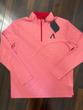 MLB Antigua Arizona Diamondbacks 1/4 Zip Lightweight Long Sleeve Pullover